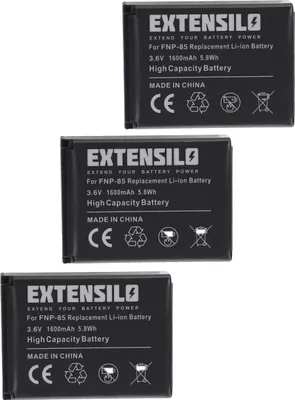 Produktbild von EXTENSILO 3x Akku Ersatz für Fuji Fujifilm NP-85 für Kamera (1600 mAh, 3,6 V, Li-Ion)