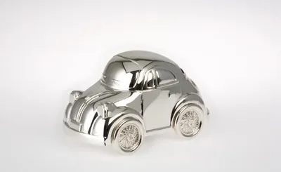 Produktbild von Spardose Auto versilbert H 6,5cm