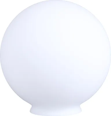 Image de Verre sphérique avec col Ø 250mm blanc mat Verre de lampe de remplacement Verre rond Boule