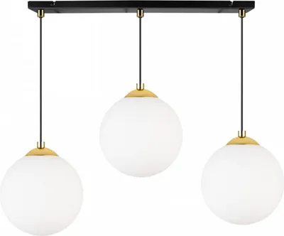 Produktbild von Light-Home Florence Lampenschirm Hängelampe Hängeleuchte - Deckenlampe Industrial für Wohnzimmer Schlafzimmer und Esszimmer - Pendelleuchte Glas mit Metall - 3-Flammig - Gold