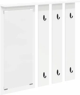 Image de Porte-manteau mural Blanc 84 x 10 x 80 cm Bois d'ingénierie
