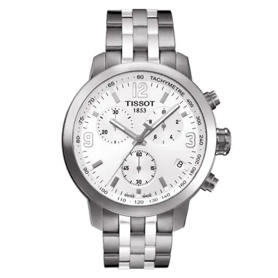 Produktbild von Tissot PRC 200 Chronograph 42 mm Herrenuhr mit weißem Zifferblatt und Quarzwerk