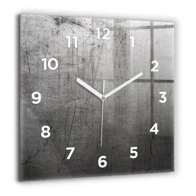 Produktbild von Wallfluent Große Wanduhr – Stilles Quarzuhrwerk - Uhr Dekoration Wohnzimmer Schlafzimmer Küche - Zifferblatt - weiße Zeiger - 60 cm - Metallwand