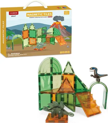 Obrázok produktu pre Magnetická stavebnica Dinosaur sada 28ks - Magnetic Tiles