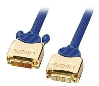 Produktbild von LINDY DVI-D Premium Gold Dual Link Verlängerung, Stecker/Kupplung, 2m 37050