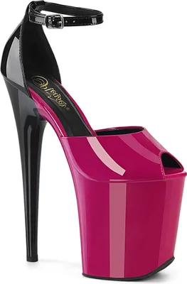 Produktbild von FLAMINGO-868 Damen Sandale von Pleaser, Pink Schwarz , EU 38, US 8