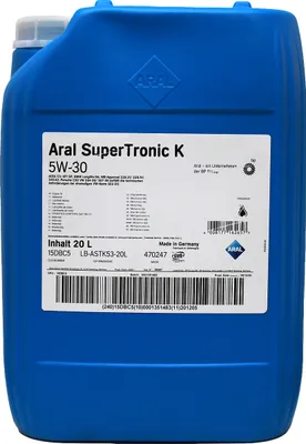 Produktbild von Aral SuperTronic K 5W-30 / 20 Liter Kanister + 4 Ölzettel