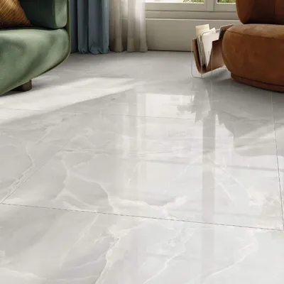 Productafbeelding van CASA39, porseleinen vloertegel met onix-look, grijs, 60x60 cm, Panaria Ceramica Perpetual