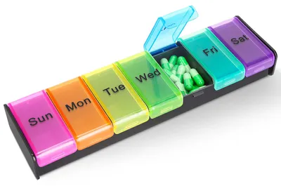 Produktbild von Alyvisun Tablettenbox 7 Tage, Pillendose für Unterwegs, Medikamentenbox 7 Tage T
