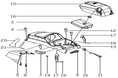 Produktbild von MATRIX Ersatzteil Gashebel für Benzin Motorsäge Kettensäge Holzsäge MCS 38-36