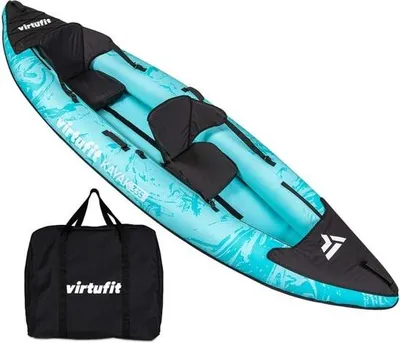 Produktbild von VirtuFit Kayak 335 aufblasbares 2-Personen-Kajak Türkis mit Sitzen