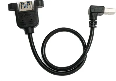 Zdjęcie produktu dla Kabel USB 3.0 30 cm z gniazda typu A do wtyczki kątowej czarny