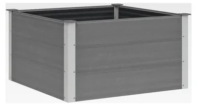 Produktbild von Hochbeet Pflanzkasten Blumenkasten Gemüsebeet Pflanzkübel Blumenkübel Frühbeet Gartenbeet Pflanzbeet WPC 100x100x54cm Grau