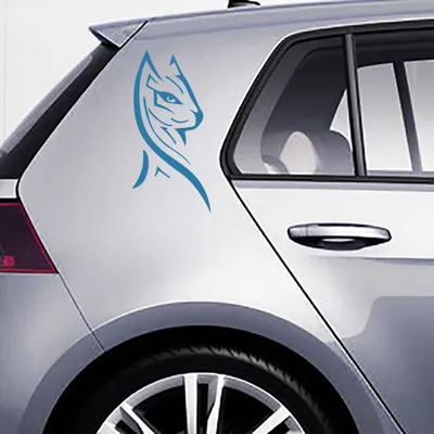 Produktbild von Aufkleber - Autoaufkleber "Luxury Kitty" 30cm x 15cm hellblau - Tuning Carystyling Heckscheibe Auto