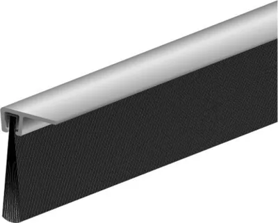 Produktbild von Ellen Türbodendichtung IBS 90-32 mit Bürstendichtung, zum schrauben, Aluminium, silber, Höhe 16mm x Länge 1000mm, Stärke 6,5mm, Bodenluft max 32mm, Bürstenhöhe 25,5mm