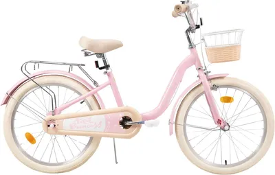 Produktbild von Kinderfahrrad – Für Kinder von 3–10 Jahren – Mit Stützrädern, Fahrradkorb & Gepäckträger – 51 cm