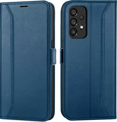 Zdjęcie produktu dla Etui na telefon komórkowy Samsung Galaxy A52 4G/5G, A52s 5G flip case składane etui ochronne, niebieskie