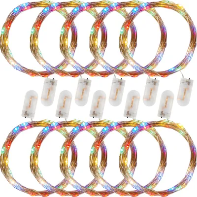 Produktbild von VOLTRONIC® 10Set 25 LED Lichterkette Draht, bunt, Batt