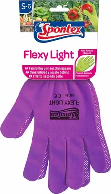 Immagine prodotto di Guanti da giardinaggio Spontex Flexy Light con borchie antiscivolo taglia S