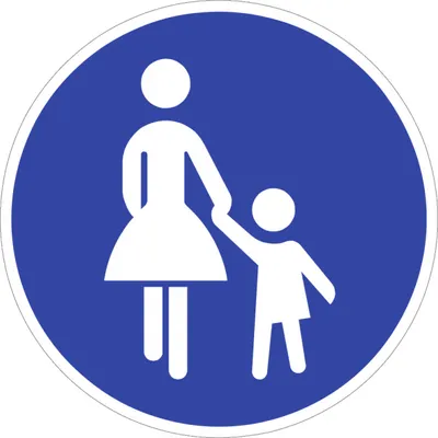 Produktbild von Verkehrsschild VZ239, Gehweg, Alu, RA1, Ø 600 mm