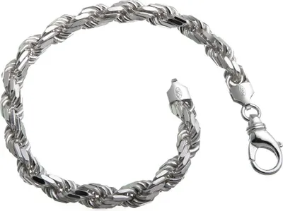 Produktbild von SILBERKETTEN STORE Kordelkette Armband 6,5mm - 925 Silber, Länge wählbar von 16-25cm - 19cm