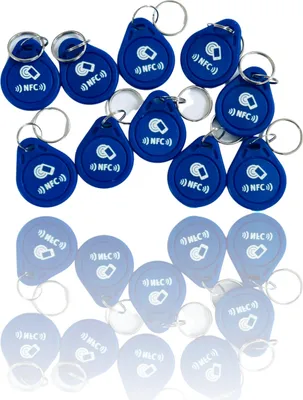 Produktbild von 10 NFC-Tag NTAG216-Set als Schlüsselanhänger für alle Smartphones geeignet