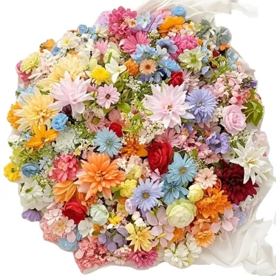 Image de Fleurs artificielles, décoration d'intérieur, compositions variées, assortiment, 50 pièces de 2 à 8 cm