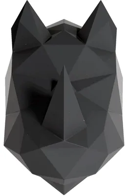 Image de Autocollant origami en 3D représentant un rhinocéros noir, 60 x 35 cm