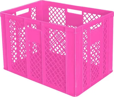 Produktbild von 30 Stück Eurobehälter durchbrochen/Bäckerkiste, LxBxH 600 x 400 x 410 mm, lebensmittelecht, pink, Palettenware