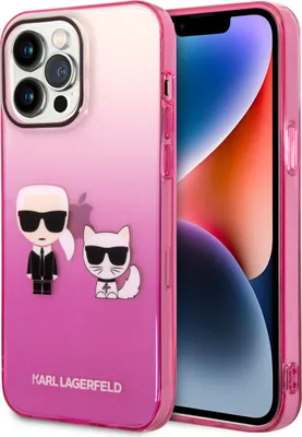 Produktbild von Karl Lagerfeld iPhone 14 Pro Max Hardcase Backcover - K&C - Gradient - Pink