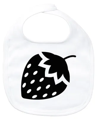 Produktbild von Huuraa Baby Lätzchen Erdbeere Strawberry White Klettverschluss Baumwolle Latz Geschenkidee