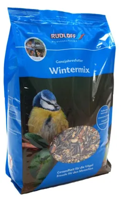 Produktbild von Wildvogelfutter Wintermix, gereinigt, Ambrosia-kontrolliert, Ganzjahresfütterung, 2 kg
