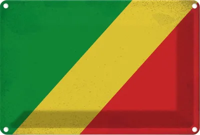 Produktbild von vianmo Blechschild 20x30 cm Kongo the Congo Vintage Flagge Fahne Wappen