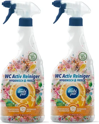 Produktbild von Ambi Pur WC Aktiv Reiniger Spray Citrus & Waterlilly 750ml (2er Pack)