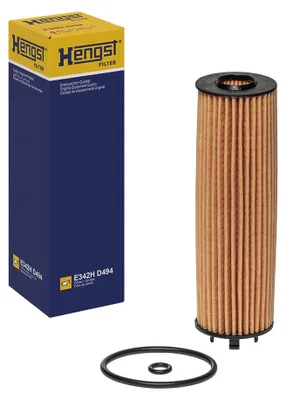 Imagen del producto de Filtro de aceite HENGST FILTER E342H D494 para VW Passat Variant (3G5, CB5), T-Roc (A11), Touran (5T1), Golf VIII (CD1) y Tiguan (AD1)