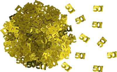 Produktbild von Oblique Unique Konfetti 50. Geburtstag Jubiläum Goldene Hochzeit Streudeko Tisch Deko 1500 Stk. Geburtstagsdeko gold