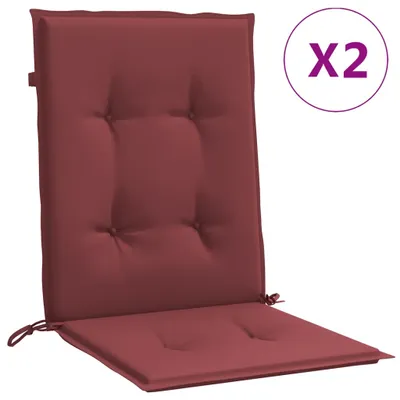 Produktbild von vidaXL Niedriglehner-Auflagen 2 Stk. Melange Weinrot 100x50x4 cm Stoff