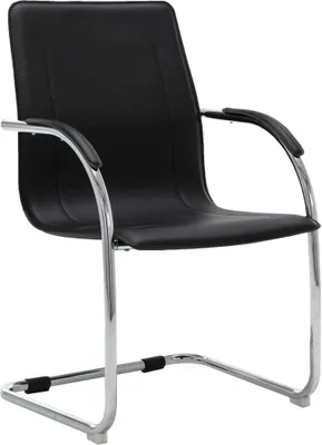 Image de Chaise de bureau cantilever Noir Similicuir