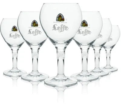Produktbild von 6x Leffe Bier Glas Biertulpe 0,25l Neu Pokal Gläser Abteibier Belgien Bar Drinks