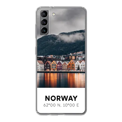Produktbild von MuchoWow® Handyhülle Schutzhülle Hülle für Samsung Galaxy S21 Plus Norwegen - Skandinavien - Bergen - Winter Silikon Softcase Handy Hülle - Handy-Tasche