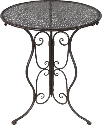 Produktbild von 283064 Runder Gartentisch Tisch Lani aus MetallLine, Farbe: Braun, HTI-Line