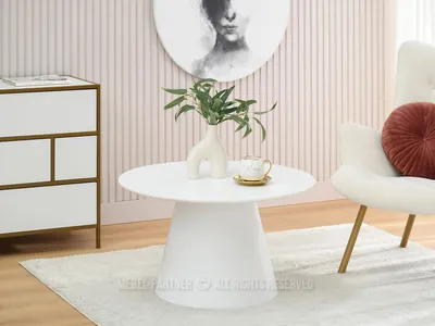 Obrázok produktu pre Okrúhly konferenčný stolík 80 DONIS - biely