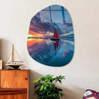 Produktbild von Wallity, UV-1085 - 50 x 70, Dekorative Malerei aus gehärtetem Glas, Mehrfarbig, 100 % gehärtetes Glas, 50 x 70 cm
