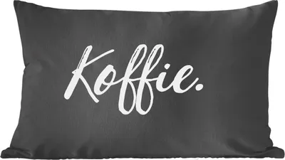 Produktbild von MuchoWow® Zierkissen Sofakissen Wohnzimmer Dekokissen 60x40 cm Kaffee - Sprichwörter - Koffein - Zitate - Kopfkissen - Polster mit Foto