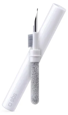 Image de SBS Kit de nettoyage 3 en 1 pour écouteurs avec embout métal, brosse et plumeau