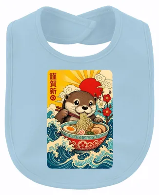 Obrázok produktu pre Miska s motívom vydry, ramen (japonské nudle), v štýle anime a Ukiyo-e, modrá, univerzálna veľkosť