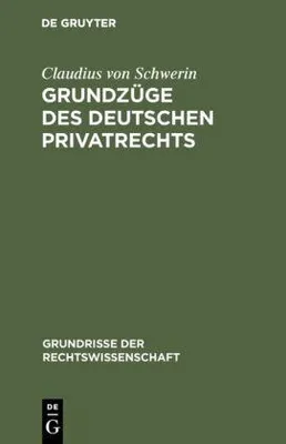 Produktbild von Grundzüge des deutschen Privatrechts