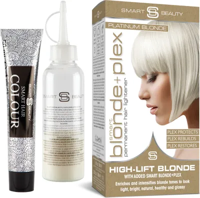 Produktbild von Smart Beauty Platinblond permanente Haarcoloration mit Plex Anti-Haarbruch-Technologie, vegan, ohne Tierversuche