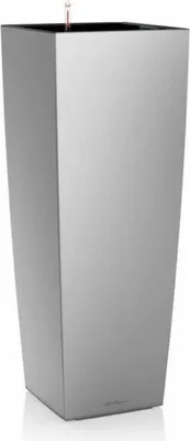 Obrázek produktu pro Lechuza Samozavlažovací květináč Cubico Premium Alto průměr 40 cm, výška 105 cm, stříbrná