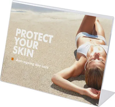 Produktbild von Showdown Displays Acrylaufsteller in L-Form DIN A5 quer